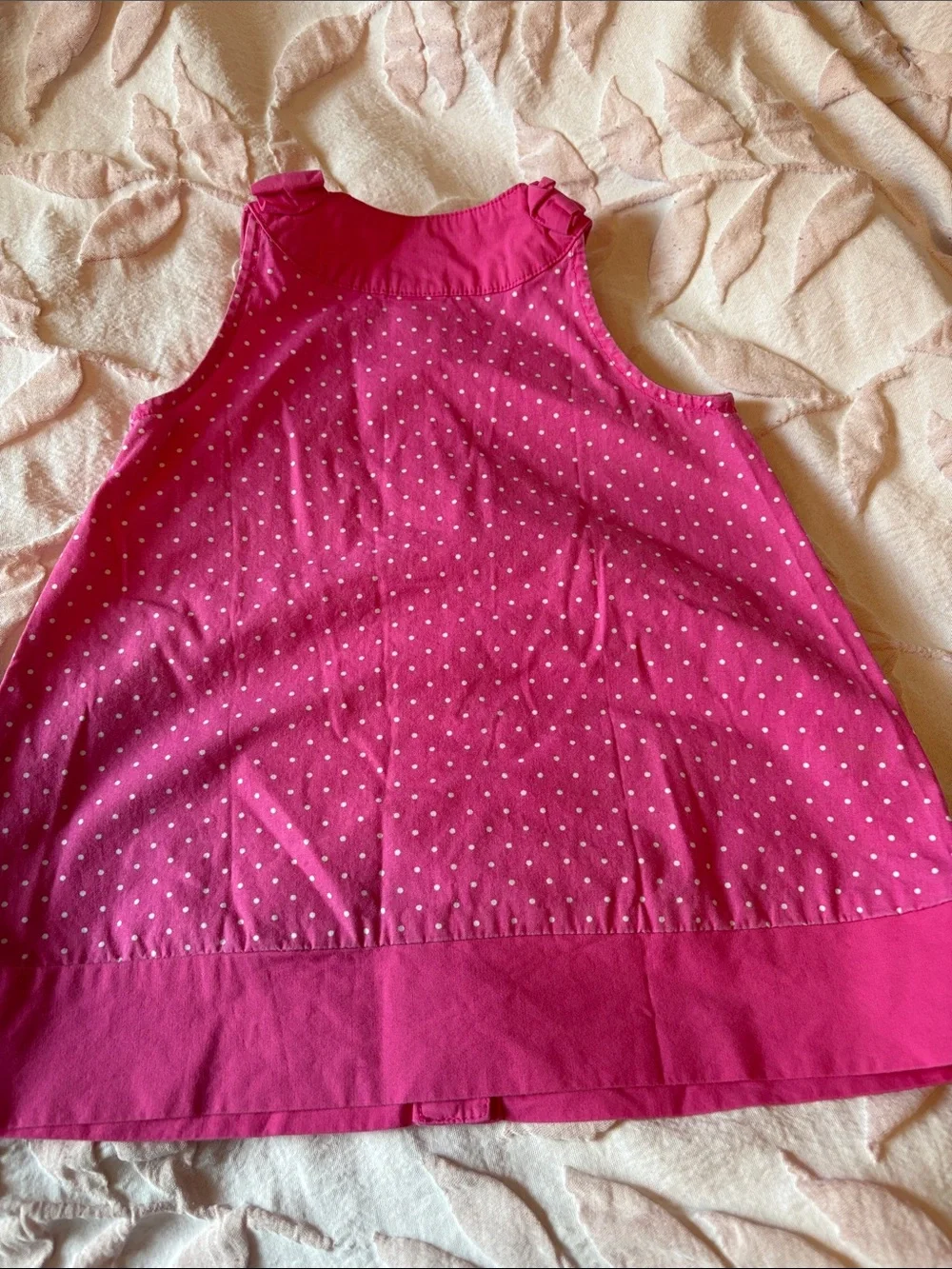 Gymboree Bright Pink Polka Dot Button Dress